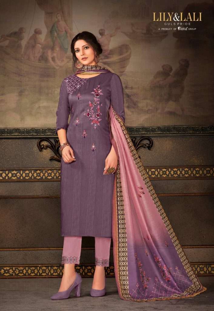 MADHUBALA BY LILY AND ALI 5081 TO 5088 SERIES BEAUTIFUL SUITS STYLISH FANCY COLORFUL PARTY WEAR & OCCASIONAL WEAR STRIP PATTERN SILK DRESSES AT WHOLESALE PRICE