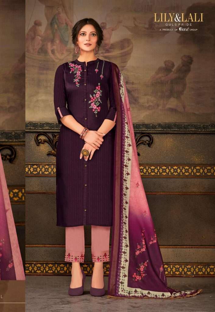 MADHUBALA BY LILY AND ALI 5081 TO 5088 SERIES BEAUTIFUL SUITS STYLISH FANCY COLORFUL PARTY WEAR & OCCASIONAL WEAR STRIP PATTERN SILK DRESSES AT WHOLESALE PRICE