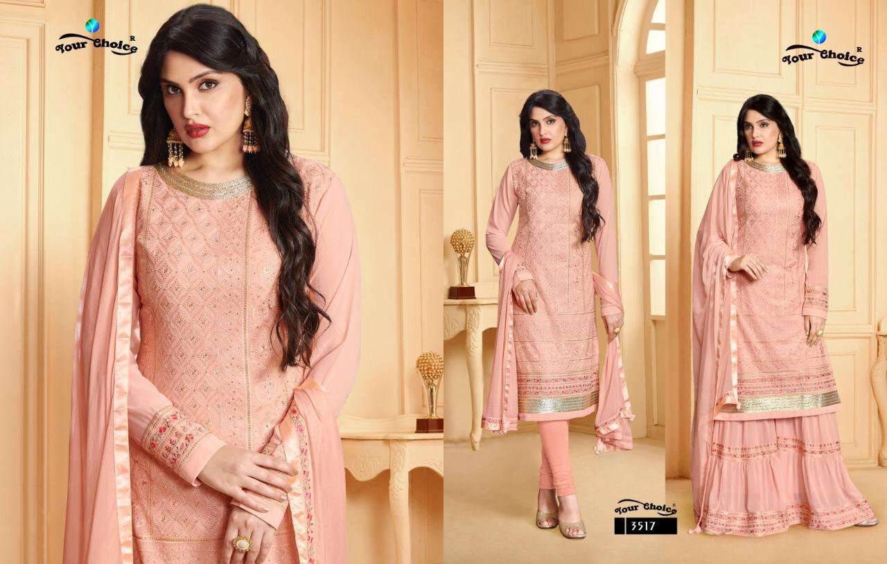 RAJWADI VOL-2 BY YOUR CHOICE 3515 TO 3518 SERIES BEAUTIFUL SUITS STYLISH FANCY COLORFUL CASUAL WEAR & ETHNIC WEAR FAUX GEORGETTE DRESSES AT WHOLESALE PRICE