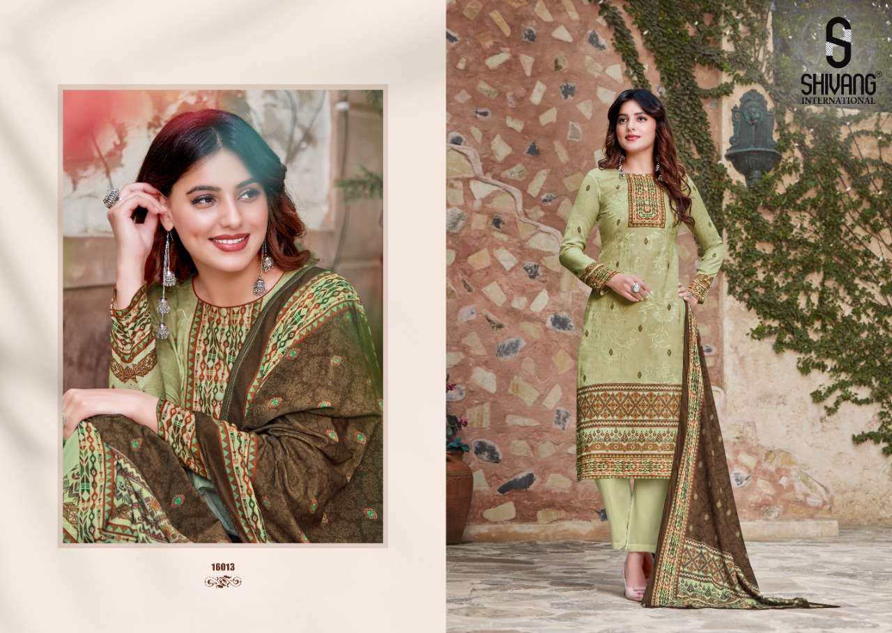 NIKHAAR VOL-6 BY SHIVANG INTERNATIONAL 16011 TO 16016 SERIES BEAUTIFUL SUITS STYLISH FANCY COLORFUL CASUAL WEAR & ETHNIC WEAR PASHMINA DIGITAL PRINTED  WITH EMBROIDERY DRESSES AT WHOLESALE PRICE