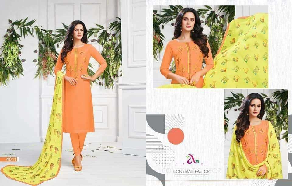 ANGROOP SALE COLLECTION BY ANGROOP PLUS BEAUTIFUL SUITS STYLISH FANCY COLORFUL CASUAL WEAR & ETHNIC WEAR CHANDERI WITH EMBROIDERY DRESSES AT WHOLESALE PRICE