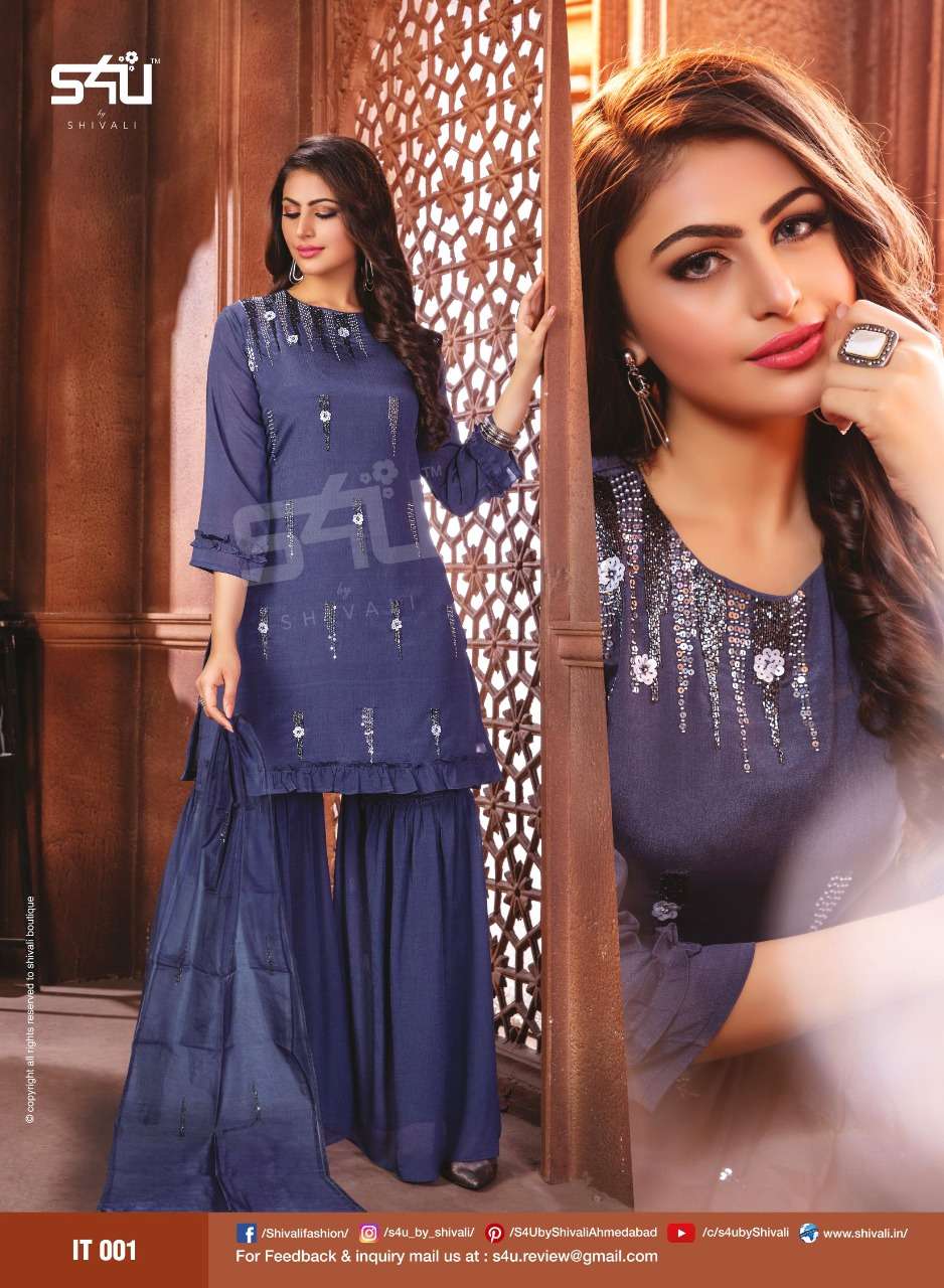 Buy S4U Silk Mix Kurta and Palazzo Set for Women 03YellowLarge at  Amazonin
