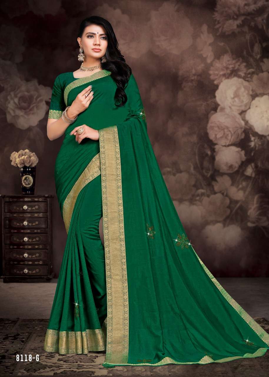 MILK CAKE BY INDIAN WOMEN 8118-A TO 8118-H SERIES INDIAN TRADITIONAL WEAR COLLECTION BEAUTIFUL STYLISH FANCY COLORFUL PARTY WEAR & OCCASIONAL WEAR DYED SILK SAREES AT WHOLESALE PRICE