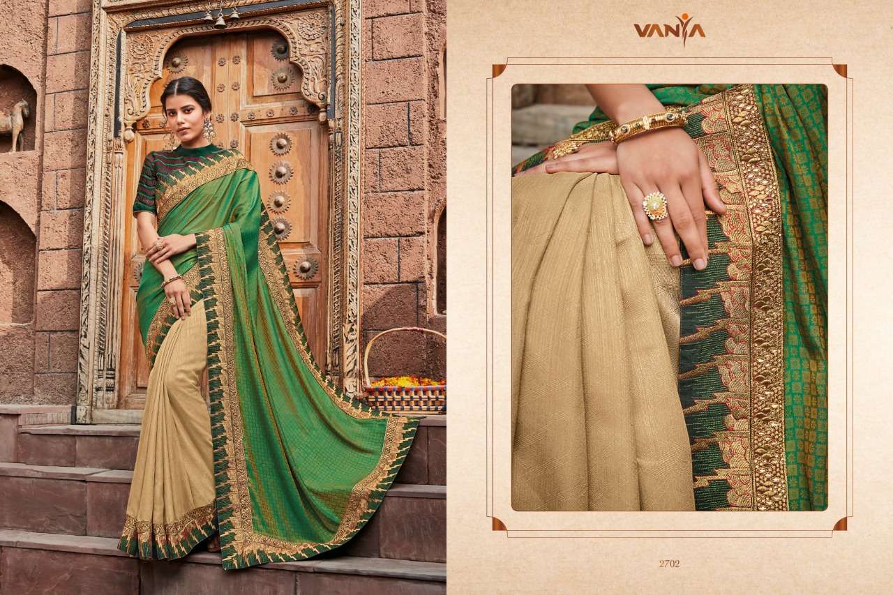 VANYA VOL-17 BY VANYA 2701 TO 2716 SERIES INDIAN TRADITIONAL WEAR COLLECTION BEAUTIFUL STYLISH FANCY COLORFUL PARTY WEAR & OCCASIONAL WEAR FANCY SAREES AT WHOLESALE PRICE