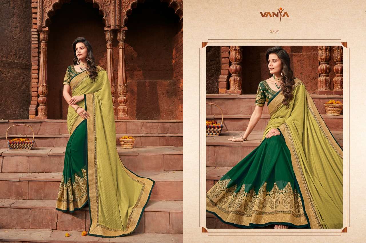 VANYA VOL-17 BY VANYA 2701 TO 2716 SERIES INDIAN TRADITIONAL WEAR COLLECTION BEAUTIFUL STYLISH FANCY COLORFUL PARTY WEAR & OCCASIONAL WEAR FANCY SAREES AT WHOLESALE PRICE