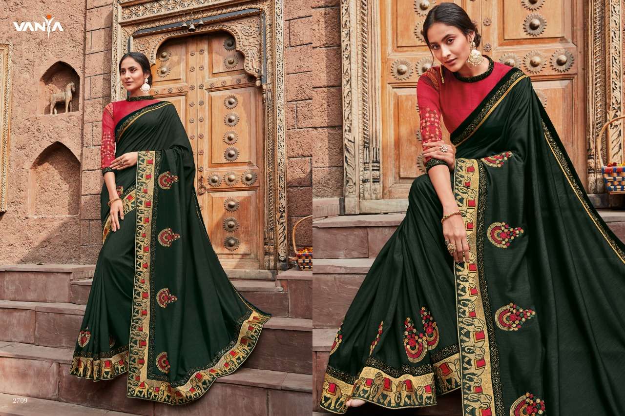 VANYA VOL-17 BY VANYA 2701 TO 2716 SERIES INDIAN TRADITIONAL WEAR COLLECTION BEAUTIFUL STYLISH FANCY COLORFUL PARTY WEAR & OCCASIONAL WEAR FANCY SAREES AT WHOLESALE PRICE