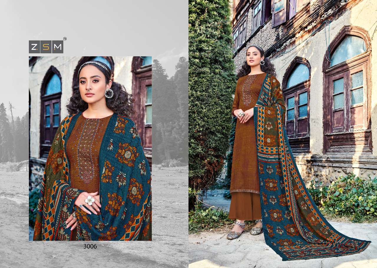 GULMOHAR VOL-3 BY ZSM 3001 TO 3008 SERIES BEAUTIFUL STYLISH SHARARA SUITS FANCY COLORFUL CASUAL WEAR & ETHNIC WEAR & READY TO WEAR HEAVY I BALL PASHMINA PRINTED DRESSES AT WHOLESALE PRICE