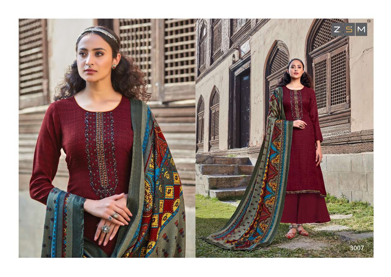 GULMOHAR VOL-3 BY ZSM 3001 TO 3008 SERIES BEAUTIFUL STYLISH SHARARA SUITS FANCY COLORFUL CASUAL WEAR & ETHNIC WEAR & READY TO WEAR HEAVY I BALL PASHMINA PRINTED DRESSES AT WHOLESALE PRICE