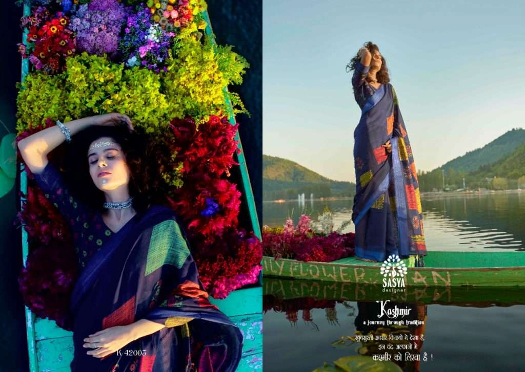 PALKHI VOL-6 BY SASYA DESIGNER 42001 TO 42010 SERIES INDIAN TRADITIONAL WEAR COLLECTION BEAUTIFUL STYLISH FANCY COLORFUL PARTY WEAR & OCCASIONAL WEAR PURE LINEN SAREES AT WHOLESALE PRICE