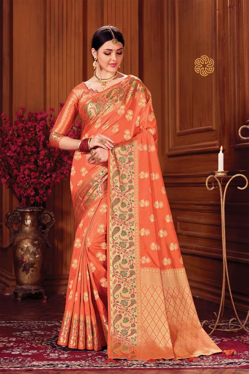 KALIKA SILK BY SANGAM PRINTS 1001 TO 1006 SERIES INDIAN TRADITIONAL WEAR COLLECTION BEAUTIFUL STYLISH FANCY COLORFUL PARTY WEAR & OCCASIONAL WEAR SILK SAREES AT WHOLESALE PRICE
