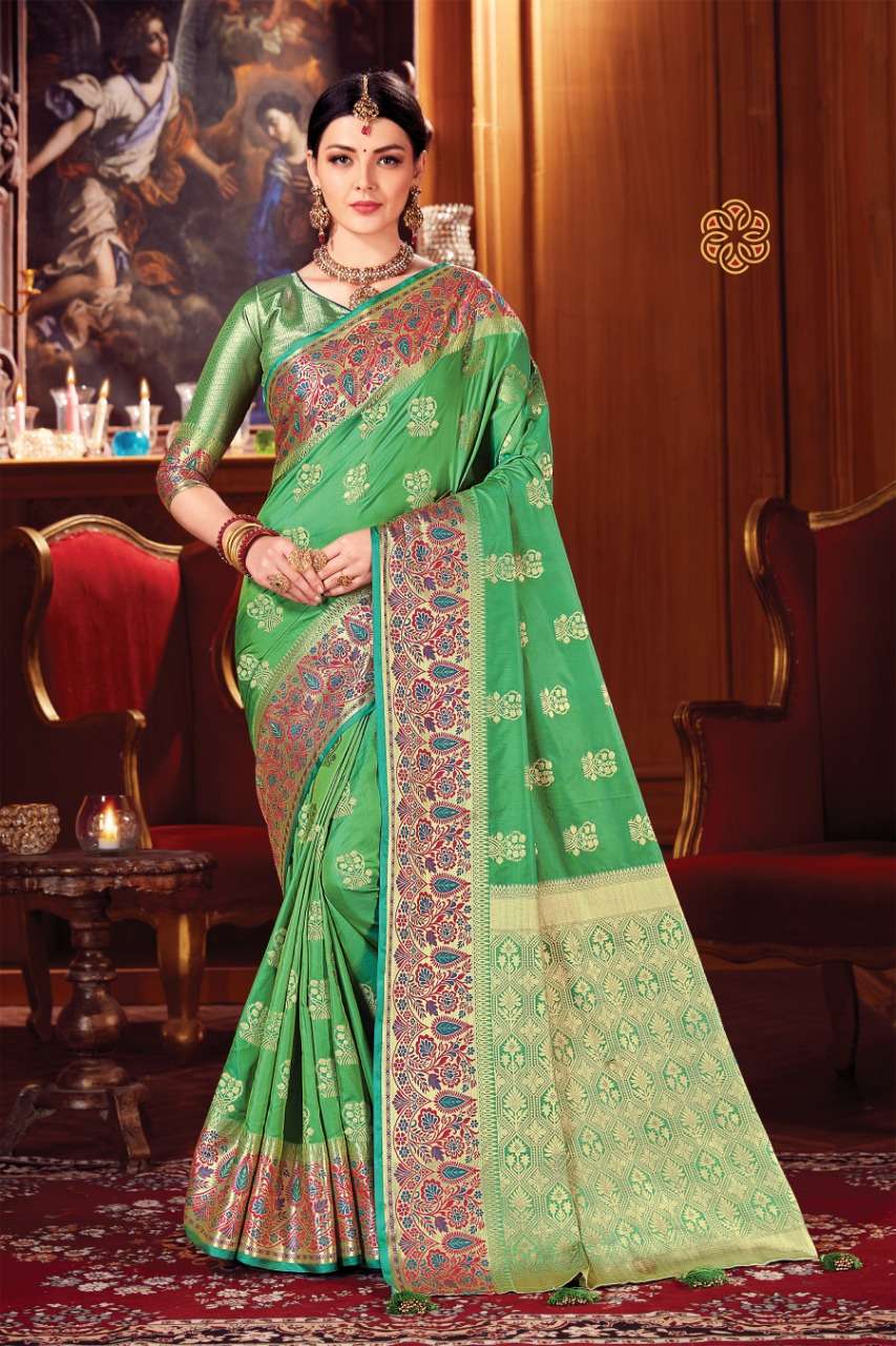 KALIKA SILK BY SANGAM PRINTS 1001 TO 1006 SERIES INDIAN TRADITIONAL WEAR COLLECTION BEAUTIFUL STYLISH FANCY COLORFUL PARTY WEAR & OCCASIONAL WEAR SILK SAREES AT WHOLESALE PRICE