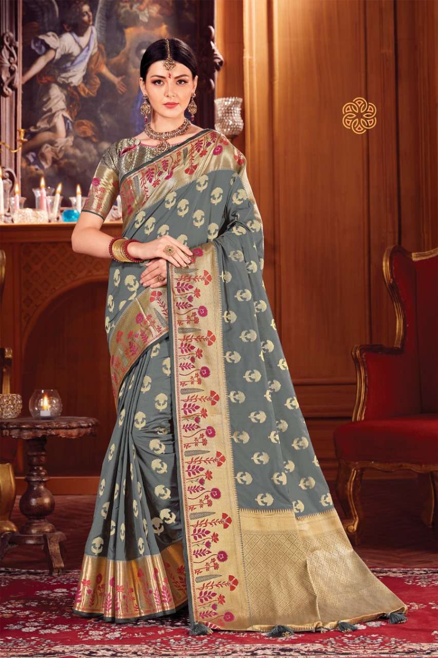 KALIKA SILK BY SANGAM PRINTS 1001 TO 1006 SERIES INDIAN TRADITIONAL WEAR COLLECTION BEAUTIFUL STYLISH FANCY COLORFUL PARTY WEAR & OCCASIONAL WEAR SILK SAREES AT WHOLESALE PRICE