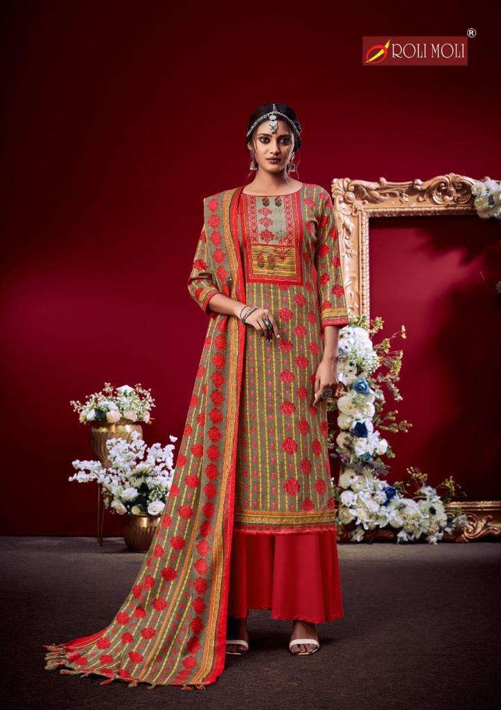 AMAYARA BY ROLI MOLI 1001 TO 1008 SERIES BEAUTIFUL PAKISTANI SUITS COLORFUL STYLISH FANCY CASUAL WEAR & ETHNIC WEAR PASHMINA PRINTED WITH WORK DRESSES AT WHOLESALE PRICE