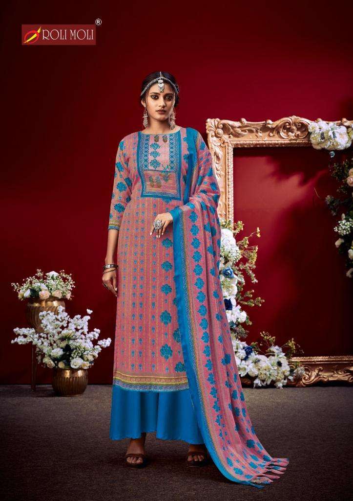 AMAYARA BY ROLI MOLI 1001 TO 1008 SERIES BEAUTIFUL PAKISTANI SUITS COLORFUL STYLISH FANCY CASUAL WEAR & ETHNIC WEAR PASHMINA PRINTED WITH WORK DRESSES AT WHOLESALE PRICE