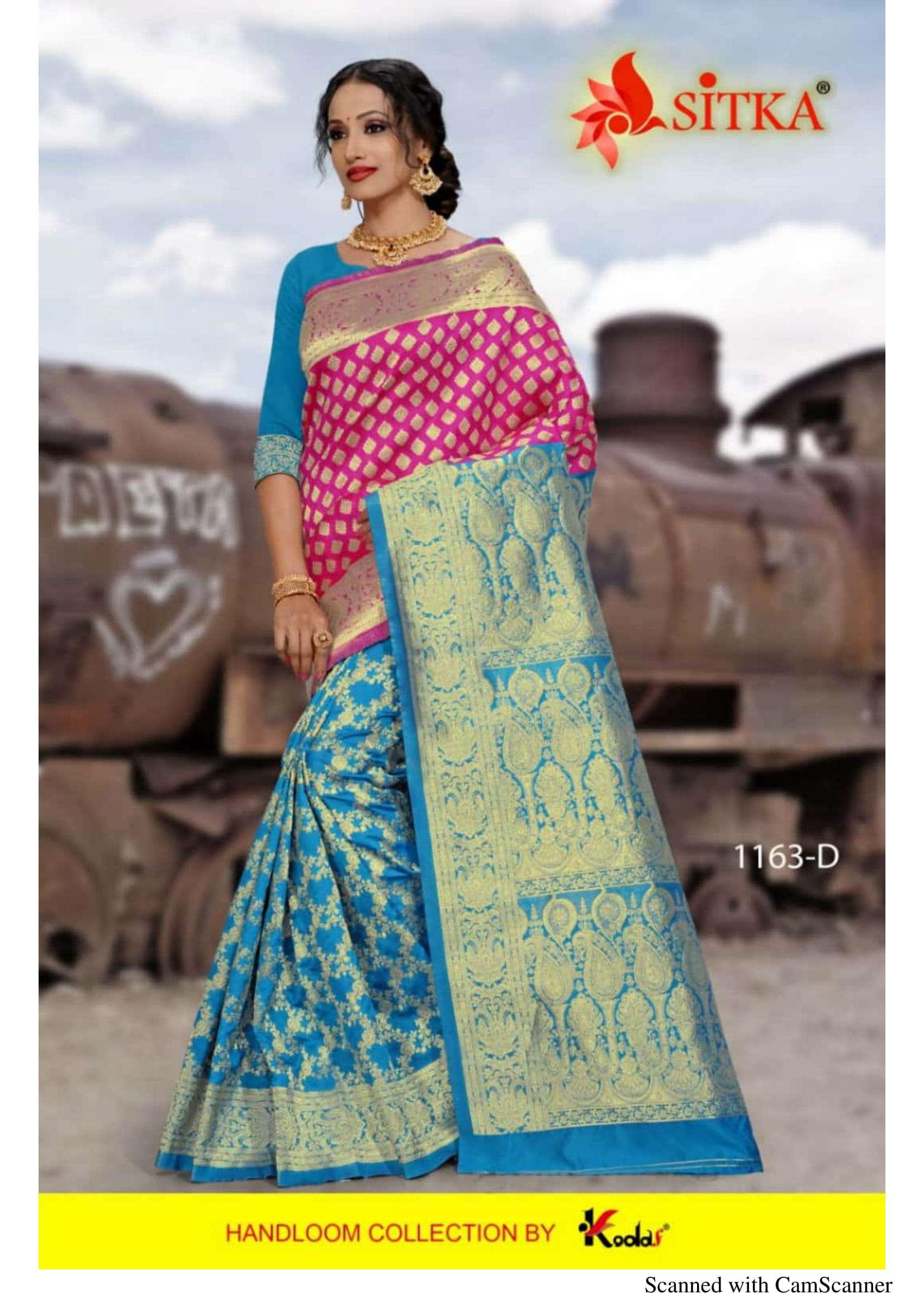 SHAHNAI 1163 BY SITKA 1163-A TO 1163-D SERIES INDIAN TRADITIONAL WEAR COLLECTION BEAUTIFUL STYLISH FANCY COLORFUL PARTY WEAR & OCCASIONAL WEAR BANARASI JACQUARD SAREES AT WHOLESALE PRICE