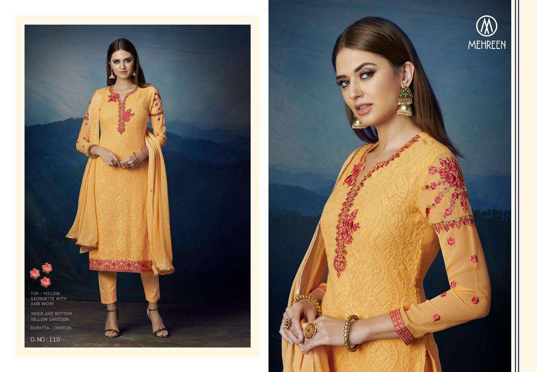 ANTRA BY MEHREEN 110 TO 116 SERIES DESIGNER SHARARA SUITS COLLECTION BEAUTIFUL STYLISH COLORFUL FANCY PARTY WEAR & OCCASIONAL WEAR PREMIUM GEORGETTE DRESSES AT WHOLESALE PRICE
