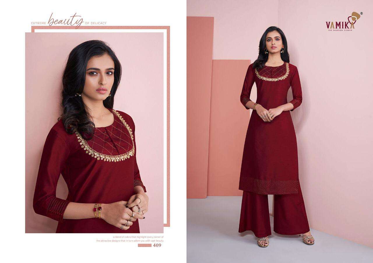 NAZZ VOL-2 NX BY VAMIKA BEAUTIFUL STYLISH FANCY COLORFUL CASUAL WEAR & ETHNIC WEAR & READY TO WEAR PURE VISCOSE SILK KURTIS AT WHOLESALE PRICE
