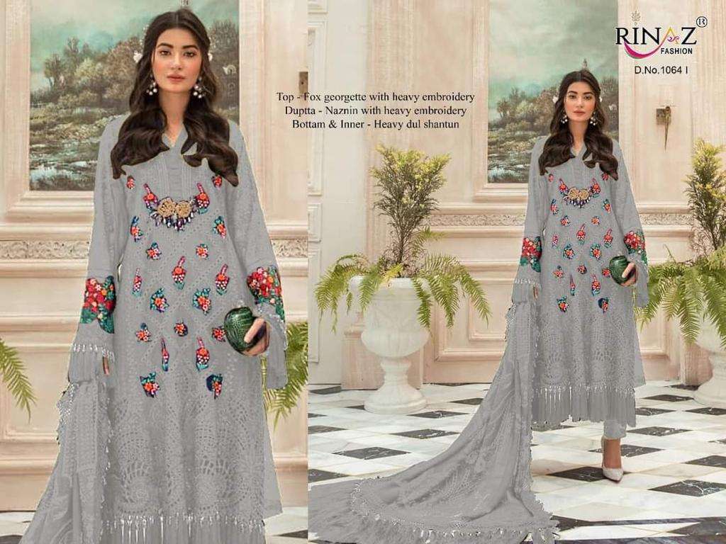 RINAZ SALE COLLECTION BY RINAZ FASHION Z BEAUTIFUL PAKISTANI SUITS COLORFUL STYLISH FANCY CASUAL WEAR & ETHNIC WEAR GEORGETTE/NET EMBROIDERY DRESSES AT WHOLESALE PRICE