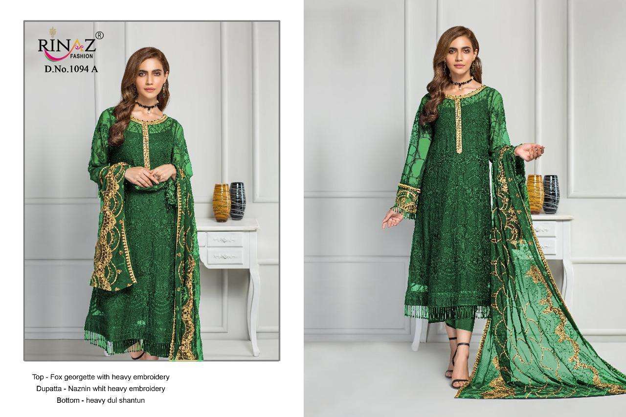 RINAZ SALE COLLECTION BY RINAZ FASHION Z BEAUTIFUL PAKISTANI SUITS COLORFUL STYLISH FANCY CASUAL WEAR & ETHNIC WEAR GEORGETTE/NET EMBROIDERY DRESSES AT WHOLESALE PRICE