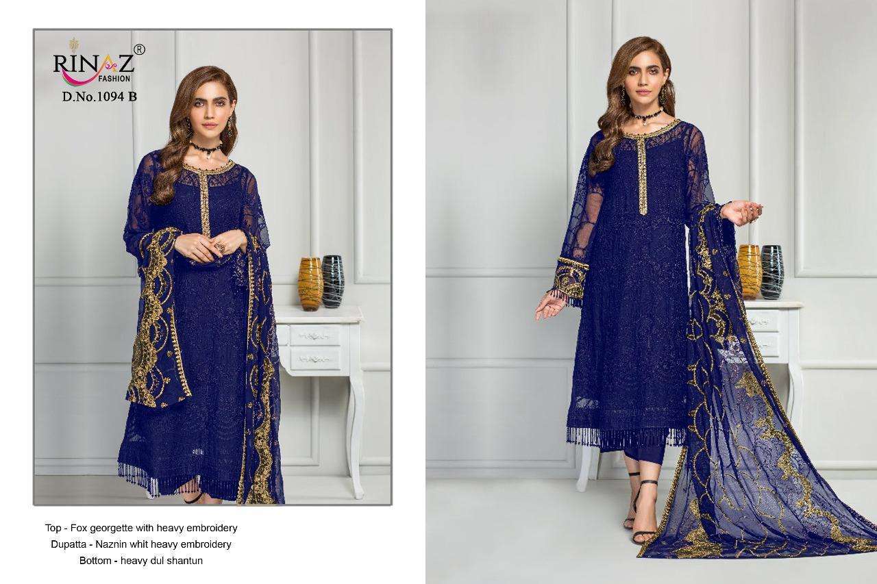 RINAZ SALE COLLECTION BY RINAZ FASHION Z BEAUTIFUL PAKISTANI SUITS COLORFUL STYLISH FANCY CASUAL WEAR & ETHNIC WEAR GEORGETTE/NET EMBROIDERY DRESSES AT WHOLESALE PRICE