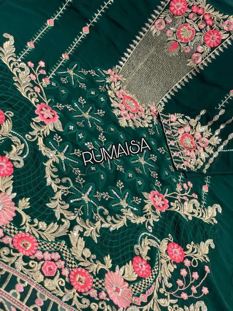 GULNAZ HIT DESIGN 5001 BY RUMAISHA FASHION Z PAKISTANI SUITS BEAUTIFUL FANCY COLORFUL STYLISH PARTY WEAR & OCCASIONAL WEAR HEAVY FAUX GEORGETTE WITH EMBROIDERY DRESSES AT WHOLESALE PRICE