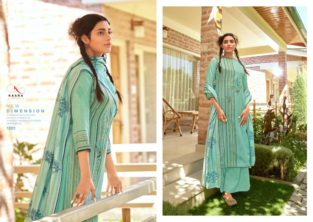PATOLA BY KAARA SUITS 1001 TO 1008 SERIES BEAUTIFUL COLORFUL STYLISH PRETTY PARTY WEAR CASUAL WEAR OCCASIONAL WEAR SELF WOVEN PASHMINA PRINTED WITH EMBROIDERY DRESSES AT WHOLESALE PRICE
