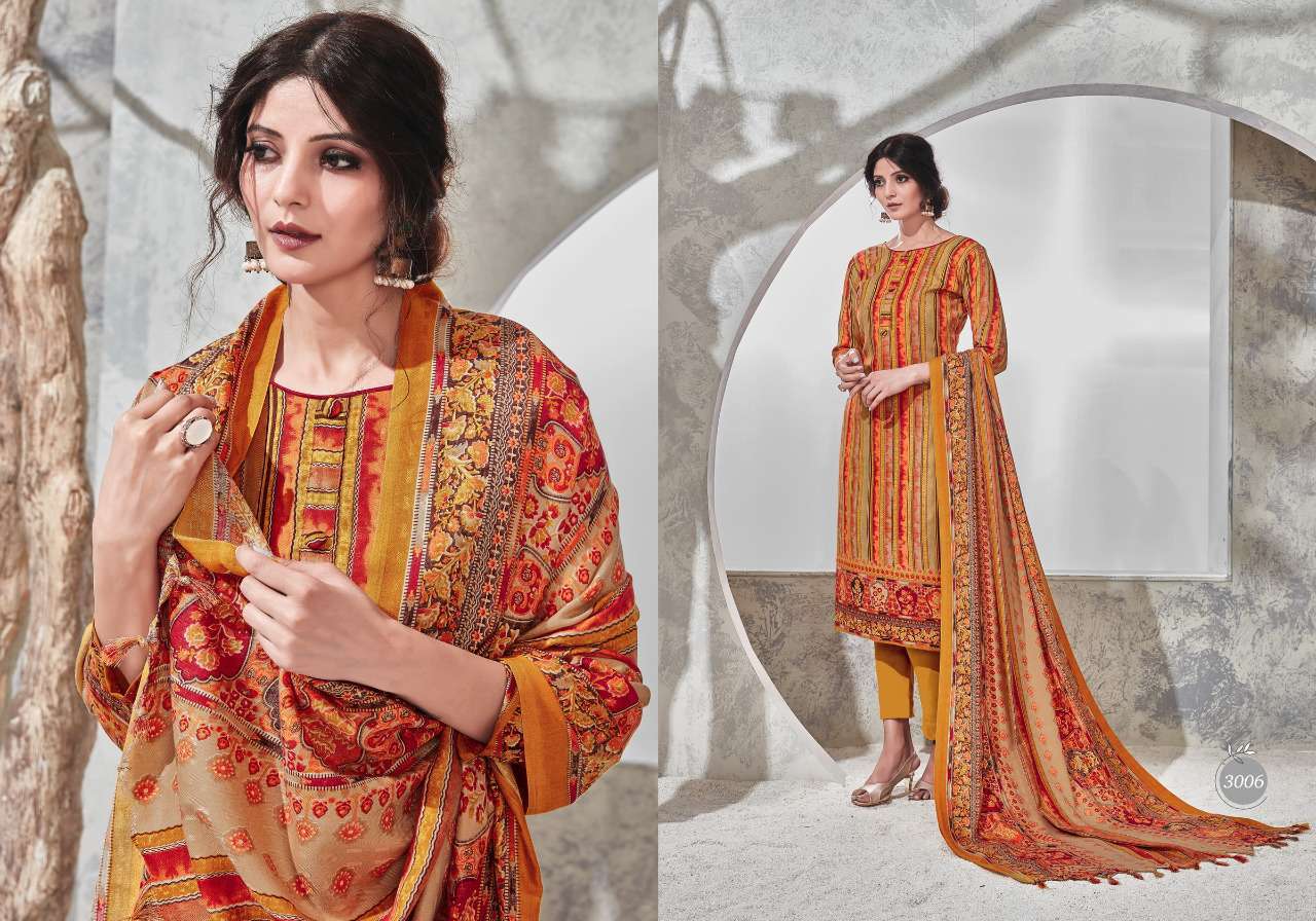 ZAREEN VOL-3 BY CHANDRA FASHION 3001 TO 3008 SERIES Z BEAUTIFUL PAKISTANI SUITS COLORFUL STYLISH FANCY CASUAL WEAR & ETHNIC WEAR PURE PASHMINA DESIGNER PRINT DRESSES AT WHOLESALE PRICE