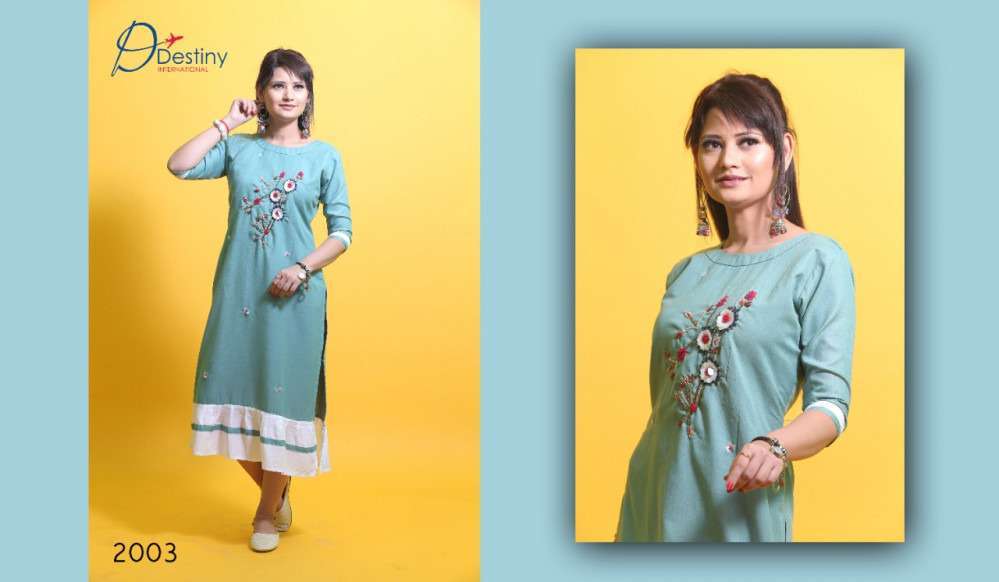 DELIGHT VOL-2 BY DESTINY INTERNATIONAL 2001 TO 2004 SERIES DESIGNER BEAUTIFUL STYLISH FANCY COLORFUL CASUAL WEAR & ETHNIC WEAR HEAVY 17 KG RAYON KURTIS AT WHOLESALE PRICE