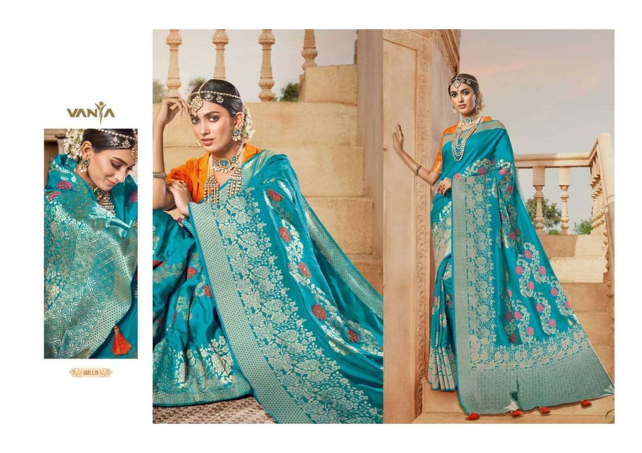 VANYA VOL-15 BY VANYA 2501 TO 2515 SERIES INDIAN TRADITIONAL WEAR COLLECTION BEAUTIFUL STYLISH FANCY COLORFUL PARTY WEAR & OCCASIONAL WEAR FANCY SAREES AT WHOLESALE PRICE