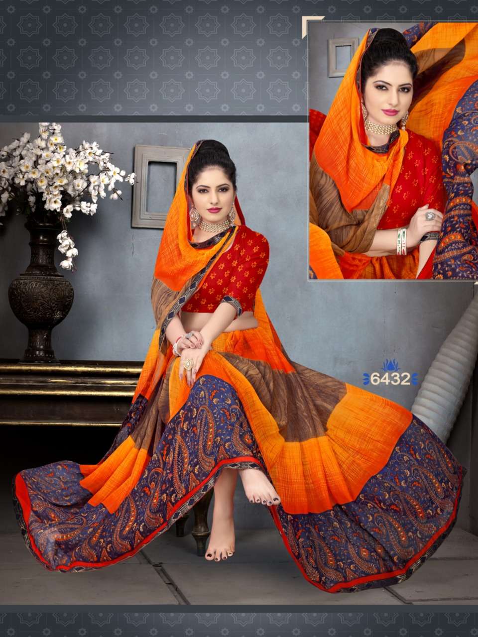 ADVANCE BOOKING VOL-12 BY HAYTEE 6429 TO 6440 SERIES INDIAN TRADITIONAL WEAR COLLECTION BEAUTIFUL STYLISH FANCY COLORFUL PARTY WEAR & OCCASIONAL WEAR HEAVY DANI PRINTED SAREES AT WHOLESALE PRICE