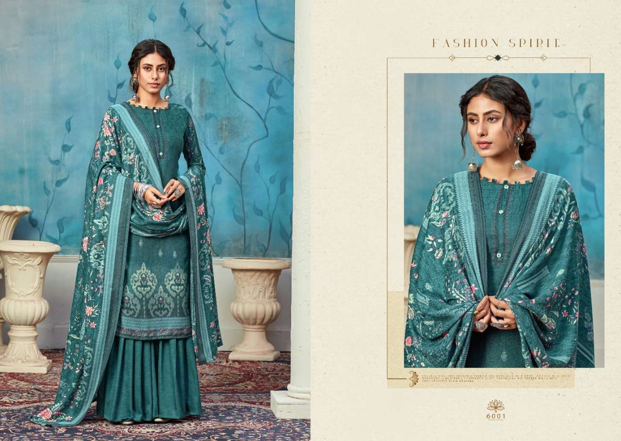 LISA BY VIJAYA FASHION 6001 TO 6010 SERIES SUITS BEAUTIFUL FANCY COLORFUL STYLISH PARTY WEAR & OCCASIONAL WEAR PURE PASHMINA DOBBY PRINTED DRESSES AT WHOLESALE PRICE