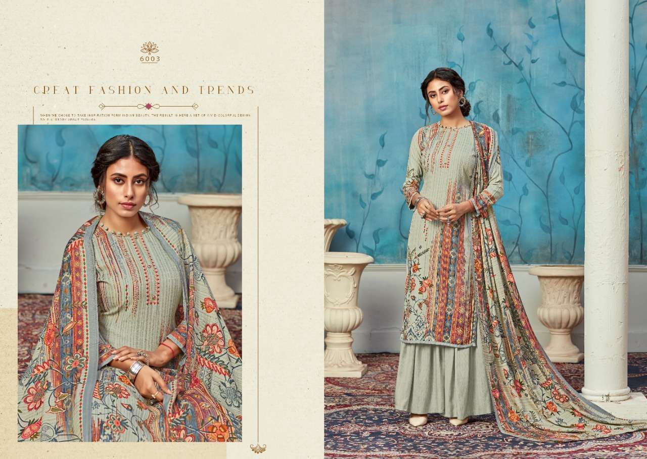 LISA BY VIJAYA FASHION 6001 TO 6010 SERIES SUITS BEAUTIFUL FANCY COLORFUL STYLISH PARTY WEAR & OCCASIONAL WEAR PURE PASHMINA DOBBY PRINTED DRESSES AT WHOLESALE PRICE