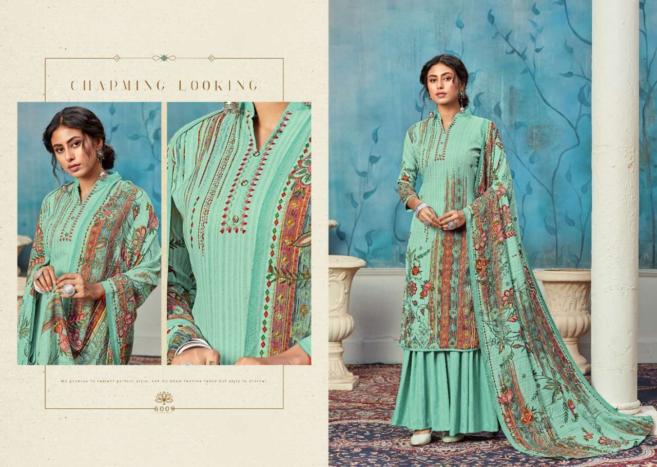 LISA BY VIJAYA FASHION 6001 TO 6010 SERIES SUITS BEAUTIFUL FANCY COLORFUL STYLISH PARTY WEAR & OCCASIONAL WEAR PURE PASHMINA DOBBY PRINTED DRESSES AT WHOLESALE PRICE