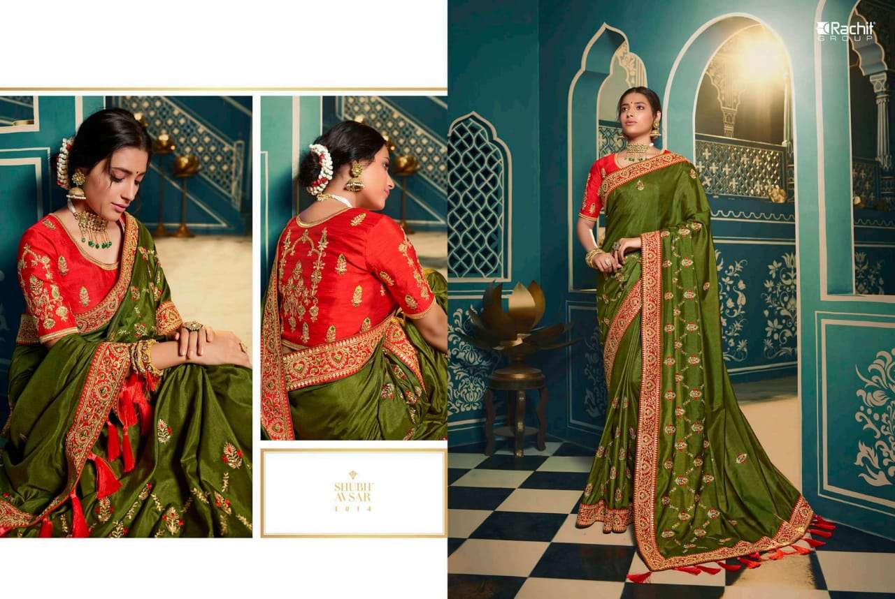 RACHIT 1001 SERIES BY RACHIT 1001 TO 1014 SERIES COLORFUL BEAUTIFUL FANCY PARTY WEAR & TRADITIONAL WEAR SATIN GEORGETTE SAREES AT WHOLESALE PRICE
