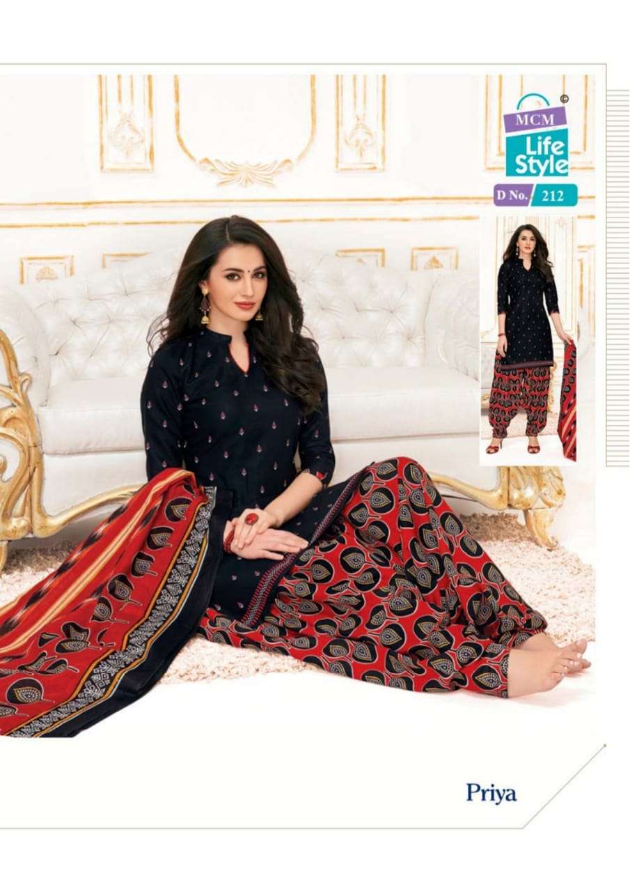 PRIYA VOL-9 BY MCM LIFESTYLE 207 TO 238 SERIES SUITS BEAUTIFUL FANCY COLORFUL STYLISH PARTY WEAR & OCCASIONAL WEAR COTTON PRINTED DRESSES AT WHOLESALE PRICE