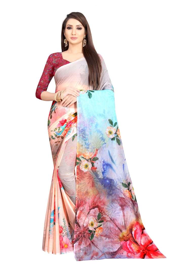 BOLLYWOOD BY MOTI TEXTILE 01 TO 04 SERIES INDIAN TRADITIONAL WEAR COLLECTION BEAUTIFUL STYLISH FANCY COLORFUL PARTY WEAR & OCCASIONAL WEAR SOFT CHIFFON SAREES AT WHOLESALE PRICE