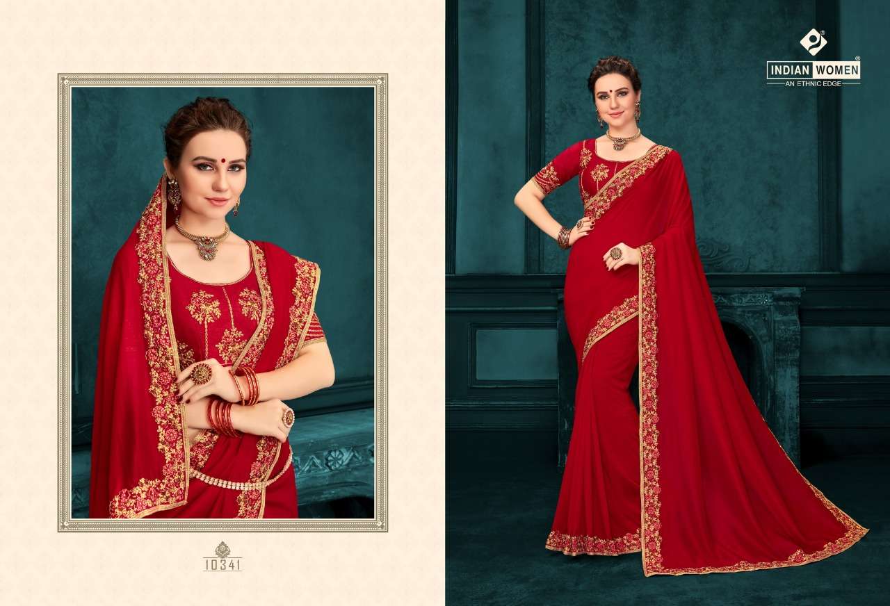 SHIVALIKA BY INDIAN WOMEN 10341 TO 10350 SERIES INDIAN TRADITIONAL WEAR COLLECTION BEAUTIFUL STYLISH FANCY COLORFUL PARTY WEAR & OCCASIONAL WEAR TWO TONE SILK EMBROIDERED SAREES AT WHOLESALE PRICE