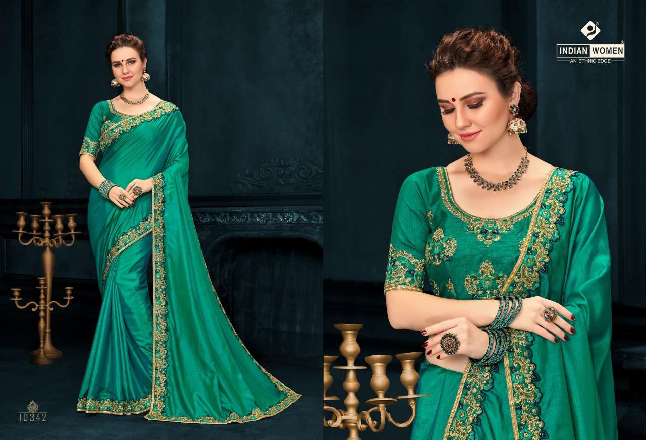 SHIVALIKA BY INDIAN WOMEN 10341 TO 10350 SERIES INDIAN TRADITIONAL WEAR COLLECTION BEAUTIFUL STYLISH FANCY COLORFUL PARTY WEAR & OCCASIONAL WEAR TWO TONE SILK EMBROIDERED SAREES AT WHOLESALE PRICE