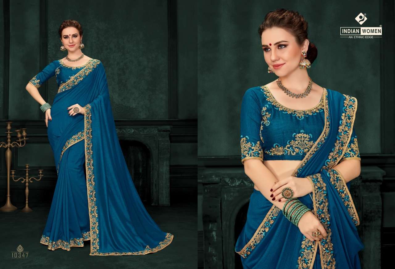 SHIVALIKA BY INDIAN WOMEN 10341 TO 10350 SERIES INDIAN TRADITIONAL WEAR COLLECTION BEAUTIFUL STYLISH FANCY COLORFUL PARTY WEAR & OCCASIONAL WEAR TWO TONE SILK EMBROIDERED SAREES AT WHOLESALE PRICE