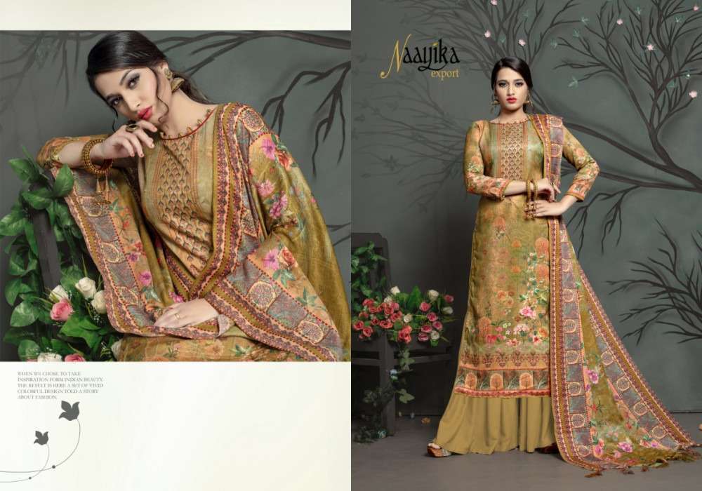 FLAVOURS VOL-2 BY NAAYIKA EXPORTS 40501-A TO 40512-A SERIES BEAUTIFUL SUITS STYLISH FANCY COLORFUL PARTY WEAR & OCCASIONAL WEAR PASHMINA PRINTED DRESSES AT WHOLESALE PRICE