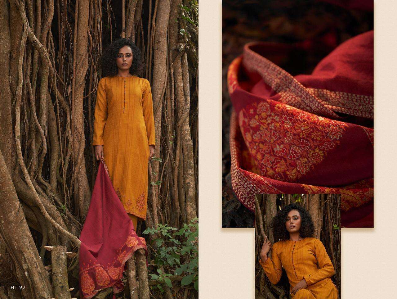 THE HANDLOOM TALES VOL-6 BY VARSHA FASHIONS 91 TO 98 SERIES BEAUTIFUL STYLISH COLORFUL FANCY PARTY WEAR & ETHNIC WEAR PASHMIAN TEXTURE PRINT WITH EMBROIDERY DRESSES AT WHOLESALE PRICE