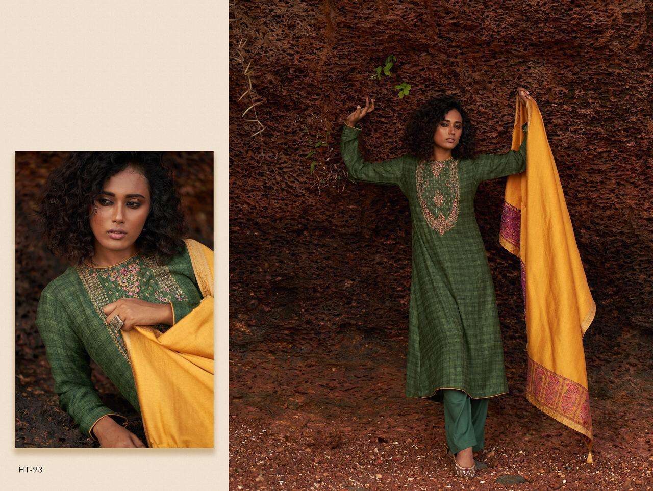 THE HANDLOOM TALES VOL-6 BY VARSHA FASHIONS 91 TO 98 SERIES BEAUTIFUL STYLISH COLORFUL FANCY PARTY WEAR & ETHNIC WEAR PASHMIAN TEXTURE PRINT WITH EMBROIDERY DRESSES AT WHOLESALE PRICE