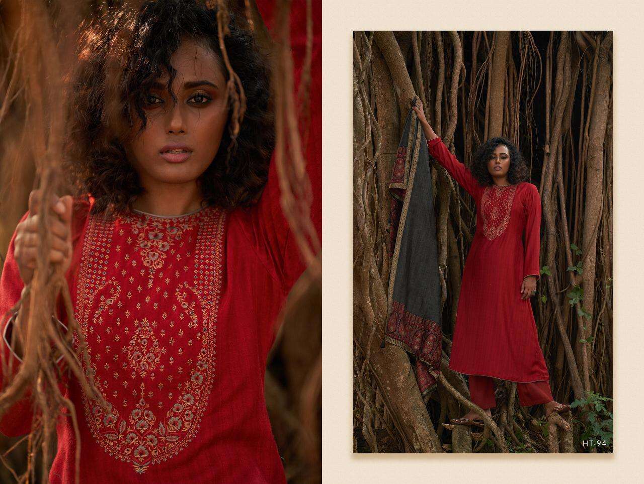 THE HANDLOOM TALES VOL-6 BY VARSHA FASHIONS 91 TO 98 SERIES BEAUTIFUL STYLISH COLORFUL FANCY PARTY WEAR & ETHNIC WEAR PASHMIAN TEXTURE PRINT WITH EMBROIDERY DRESSES AT WHOLESALE PRICE