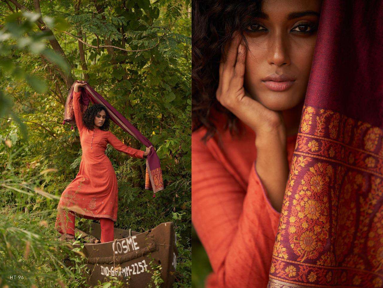 THE HANDLOOM TALES VOL-6 BY VARSHA FASHIONS 91 TO 98 SERIES BEAUTIFUL STYLISH COLORFUL FANCY PARTY WEAR & ETHNIC WEAR PASHMIAN TEXTURE PRINT WITH EMBROIDERY DRESSES AT WHOLESALE PRICE