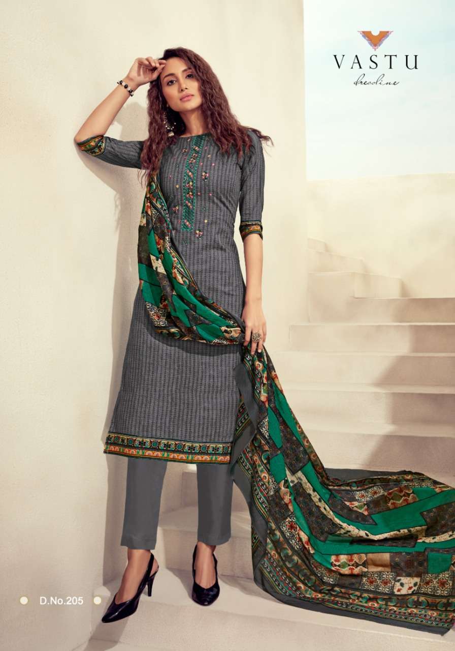 KALAMKARI VOL-2 BY VASTU TEX 201 TO 210 SERIES BEAUTIFUL STYLISH PAKISATNI SUITS FANCY COLORFUL CASUAL WEAR & ETHNIC WEAR & READY TO WEAR COTTON LAWN PRINTED DRESSES AT WHOLESALE PRICE