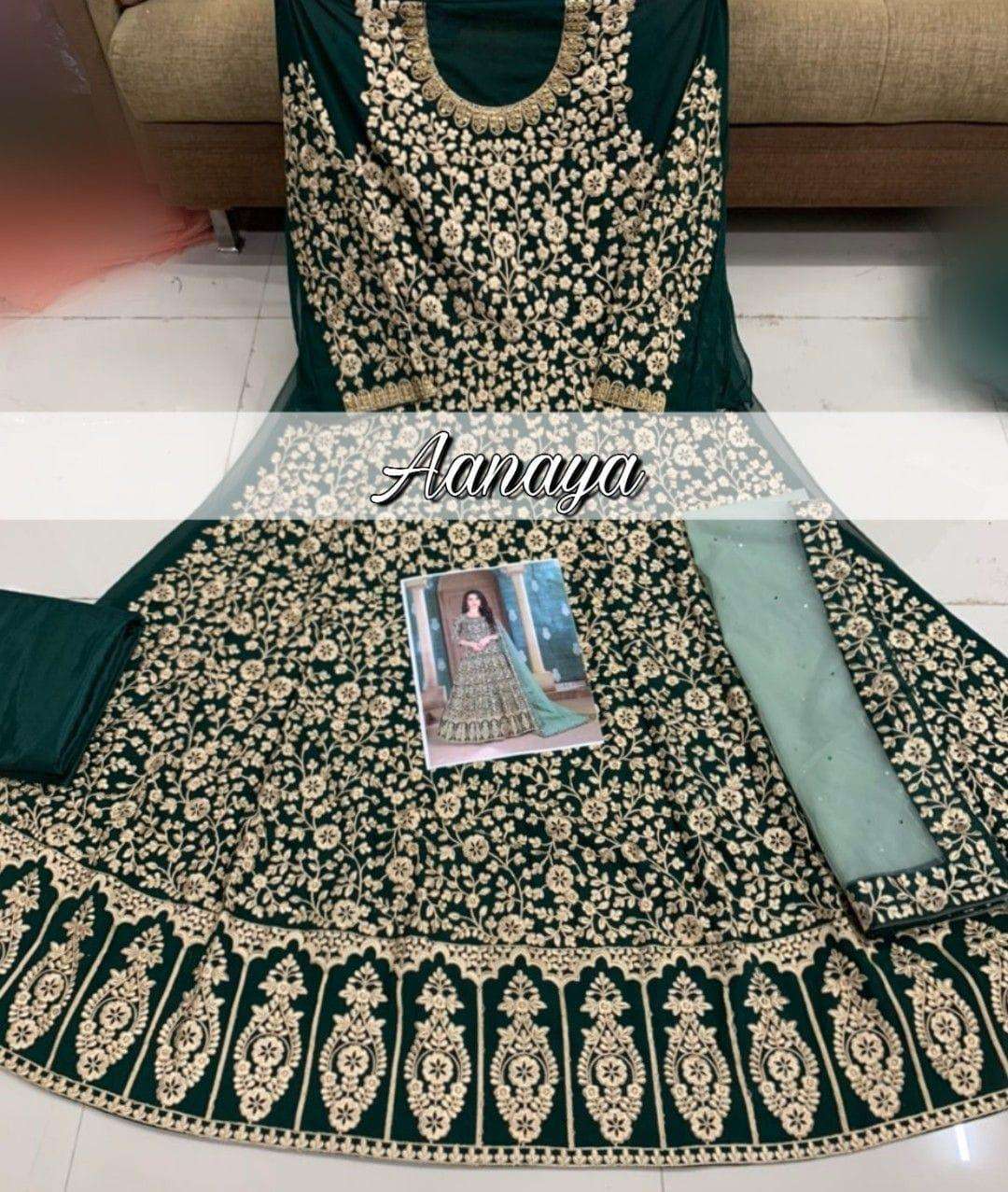 Aanaya Vol-108 By Twisha 801 To 804 Series Designer Wedding Collection Beautiful Stylish Fancy Colorful Party Wear & Occasional Wear Faux Georgette Embroidered Dresses At Wholesale Price