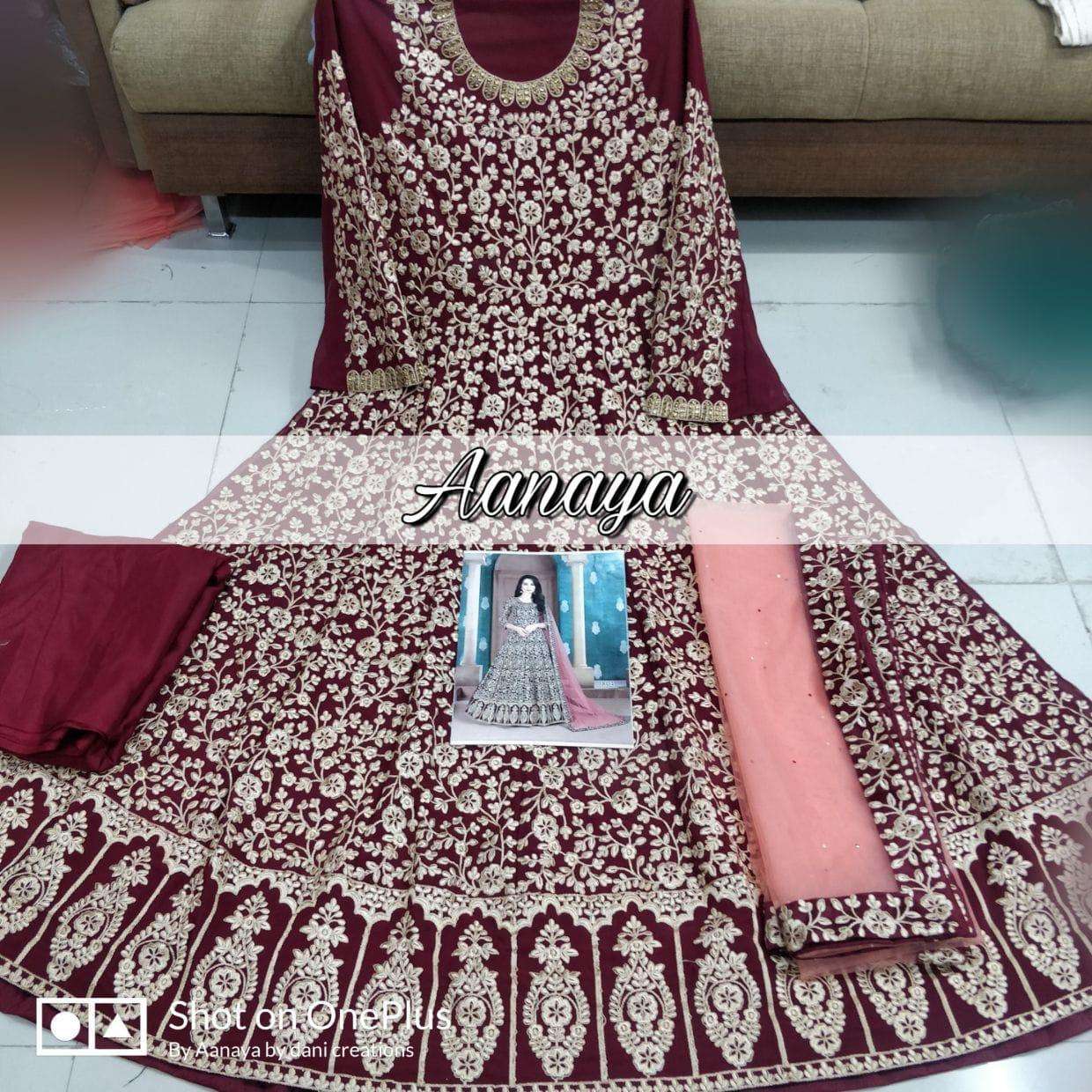Aanaya Vol-108 By Twisha 801 To 804 Series Designer Wedding Collection Beautiful Stylish Fancy Colorful Party Wear & Occasional Wear Faux Georgette Embroidered Dresses At Wholesale Price