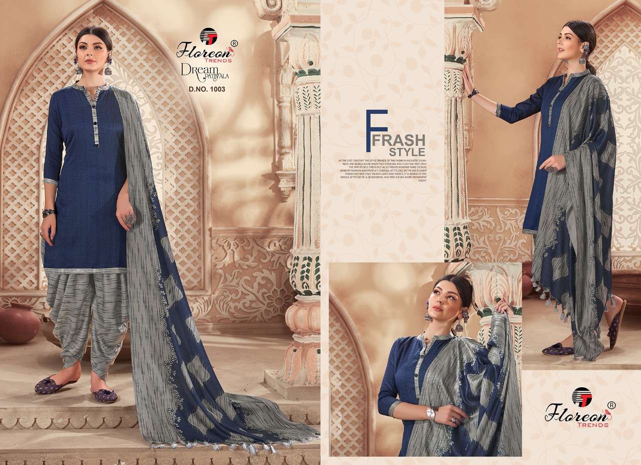 DREAM PATIYALA PASHMINA BY FLOREON TRENDZ 1001 TO 1010 SERIES BEAUTIFUL SUITS STYLISH FANCY COLORFUL CASUAL WEAR & ETHNIC WEAR DOBBY PASHMINA PRINTED DRESSES AT WHOLESALE PRICE