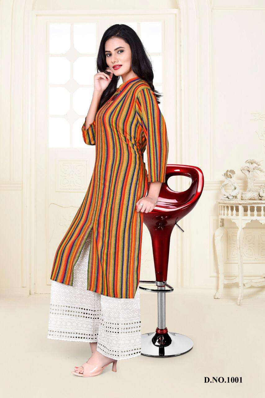 DIWALI HIT DESIGN 1001 BY KAAMIRI Z BEAUTIFUL STYLISH FANCY COLORFUL CASUAL WEAR & ETHNIC WEAR & READY TO WEAR RAYON KURTIS WITH BOTTOM AT WHOLESALE PRICE