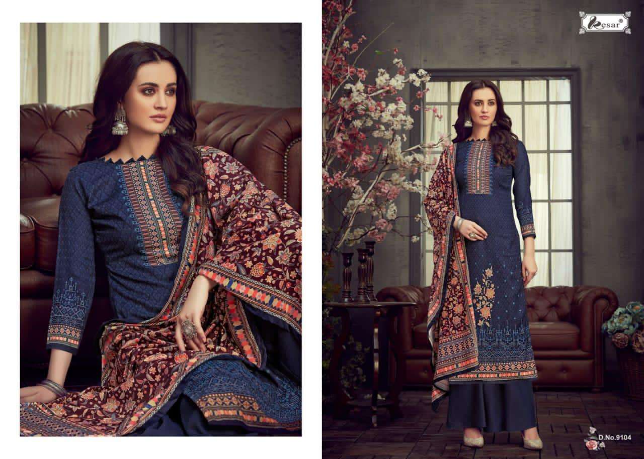 AMIRA BY KESAR 9101 TO 9106 SERIES BEAUTIFUL STYLISH PAKISATNI SUITS FANCY COLORFUL CASUAL WEAR & ETHNIC WEAR & READY TO WEAR PURE PASHMINA DIGITAL PRINTED DRESSES AT WHOLESALE PRICE
